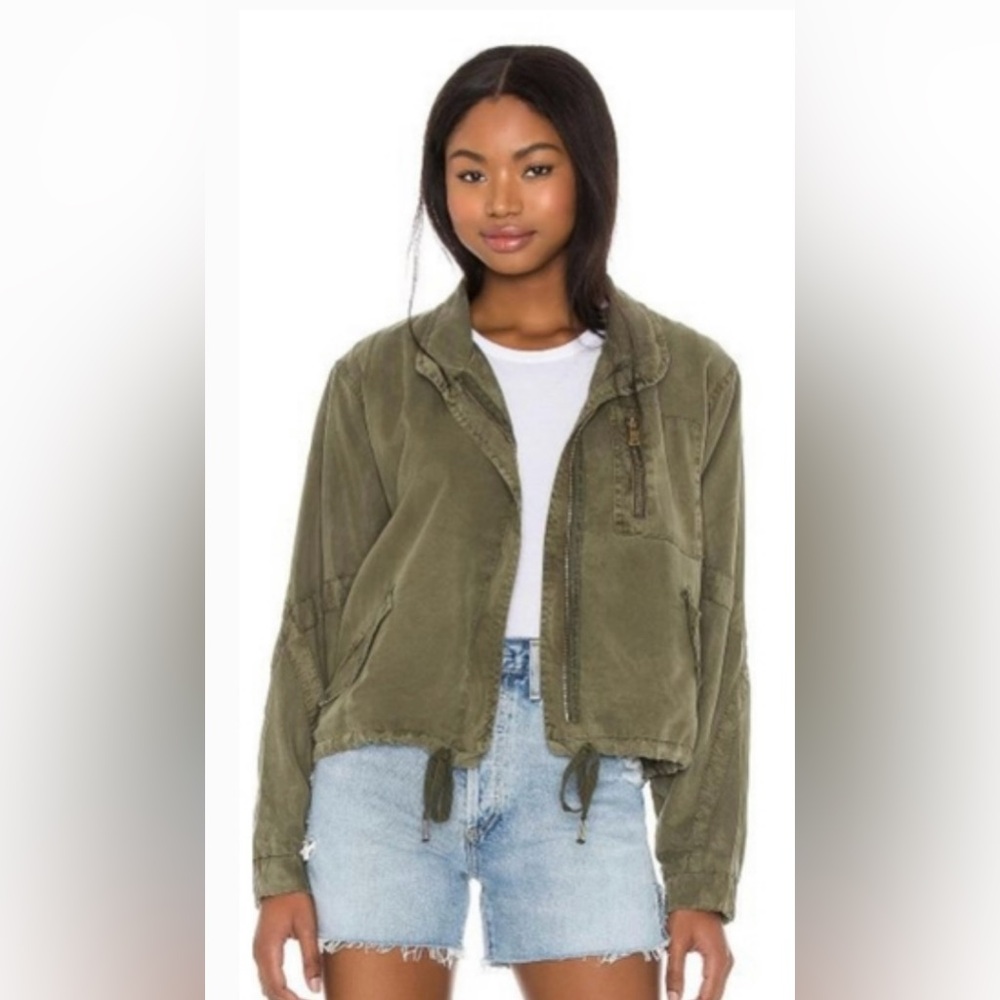 Young Fabulous & Broke NWOT "Clara" Lightweight Utility Bomber Jacket. Size S